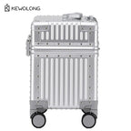 Right Angle Aluminum Suitcase, Top Opening Hard Shell Carry-On Luggage with 360° Spinner Wheels, Camera GearPhotography trolley