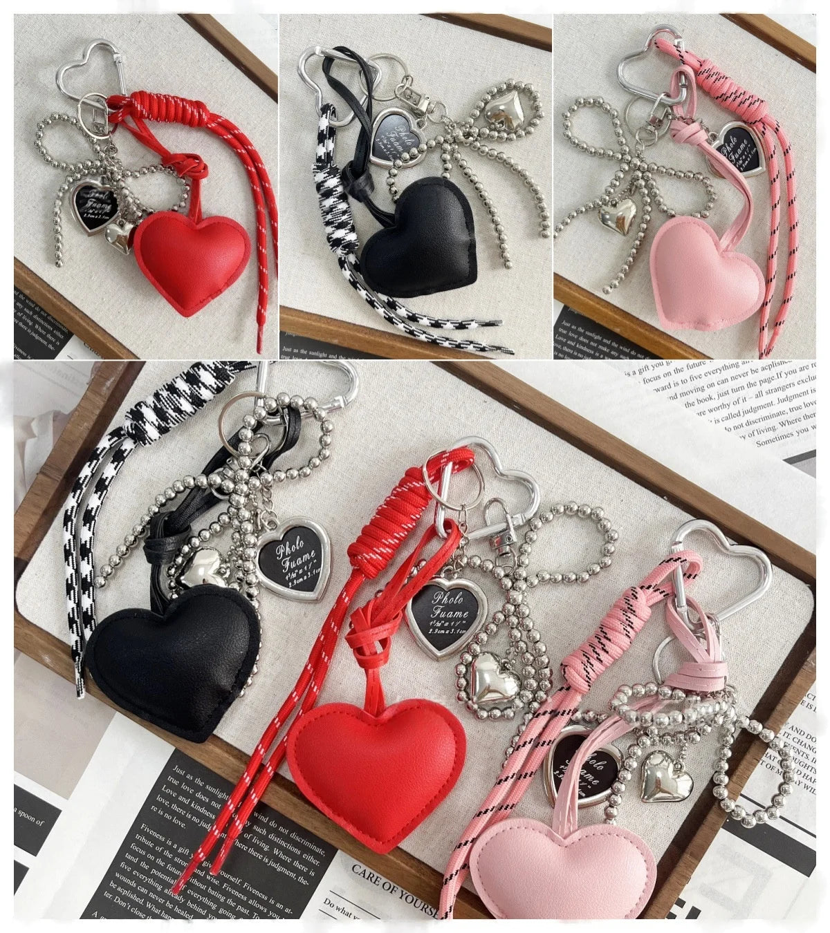 Heart Tassel Pendant Handmade Keychain