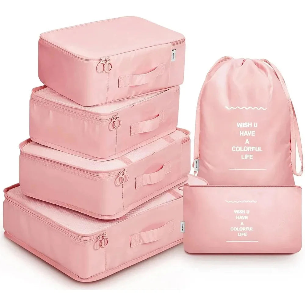 6 Piece Travel Packing Cubes Set