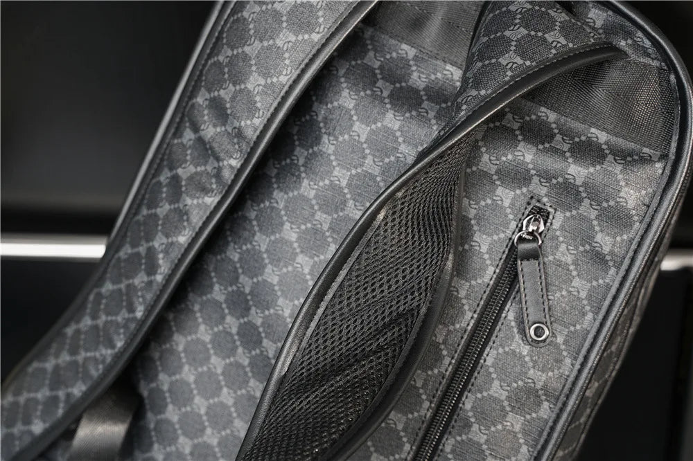 Luxury Floral Print Backpack Men Fashion Design Men's Backpacks Large-capacity Travel Bags PU Leather Backpack Male Schoolbag