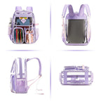 New Transparent Backpack PVC Large Capacity Backpack Waterproof Backpack Outdoor Fitness Sports Visual Backpack Schoolbag