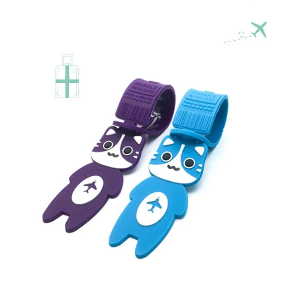 Cartoon Travel Luggage Tag Cat Handbag Label Airplane Suitcase Tag Airplane Check-in Baggage Boarding Tag Boarding Pass