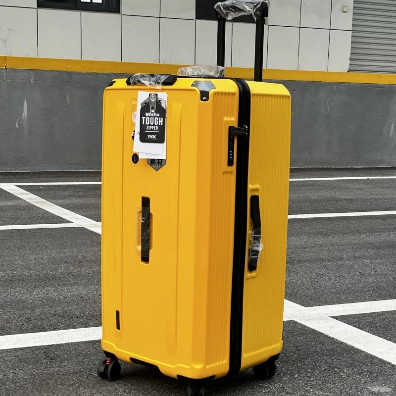 Rectangular Suitcase Large Size Lightweight Rolling Luggage Travel Bag with Five Wheels PC Trolley Case Anti-Fall Unisex