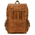 Newsbirds men's leather backpack retro luxury fashion style bagpack travel bag backpack school bag for man leather daypack men