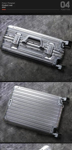 100% Aluminum-Magnesium Alloy Suitcases 20/24/26/29 Inch Lightweight Spinner Luggage TSA Lock Durable Travel Bag