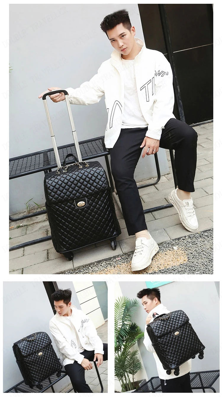 20 inch Rolling Suitcase Trolley Luggage Bag Travel Bags Suitcase With Universal mute Wheels Light fashion Carry on Luggage