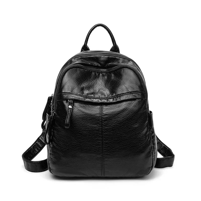 Women's Backpack Lady Bag Fashion Aesthetic Backpacks Cute Small Backpack Leather Bag White Bag Casual Anti-Theft Backpack