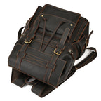 Newsbirds men's leather backpack retro luxury fashion style bagpack travel bag backpack school bag for man leather daypack men