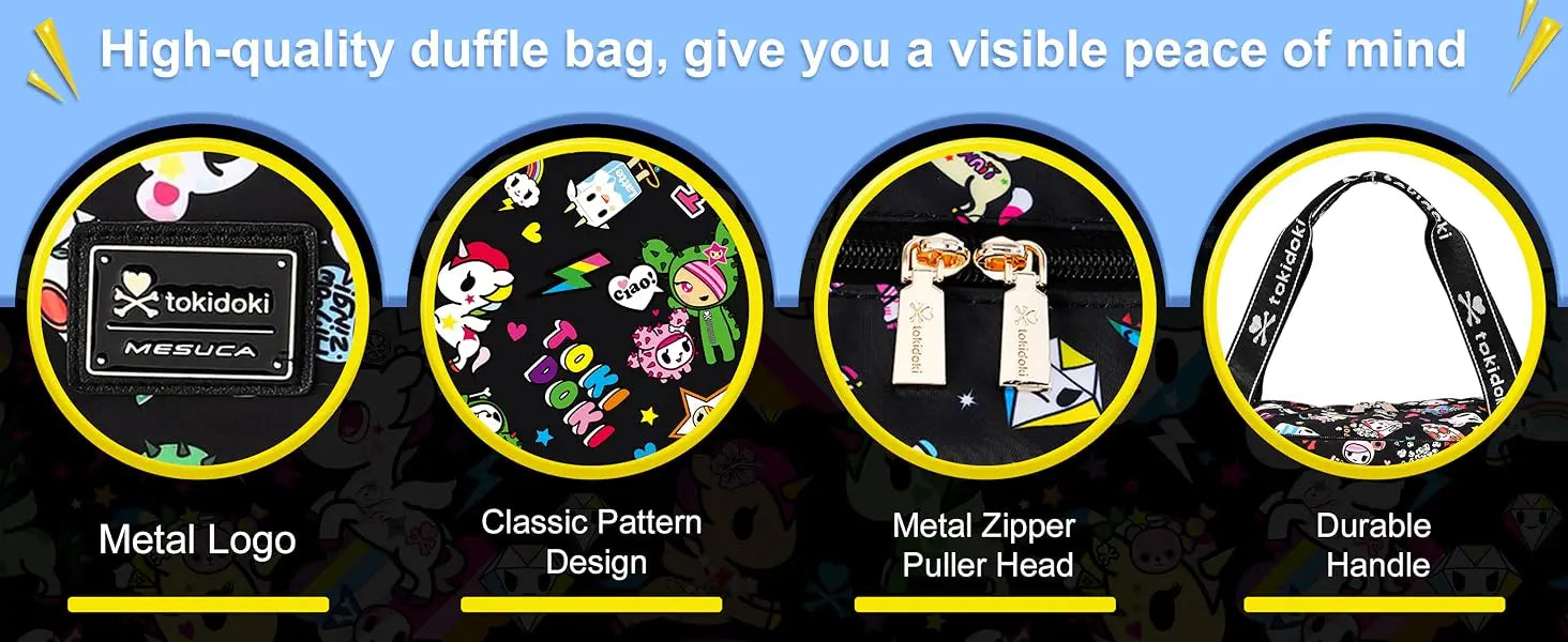 Tokidoki Unicorn Duffle Bag 40L Capacity