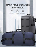 Travel Bag, Large Capacity Handbag, Portable Outdoor Carry-On Luggage, Wheeled Travel Bag, Convenient and Practical Unisex Travel Bag