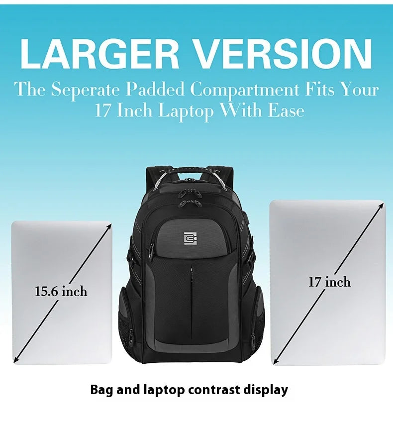 BrunoCavalli Men's Laptop Backpacks For 17 Inch Fashion Women Travel Bag Waterproof School Backpack Large Capacity Men Bagpack