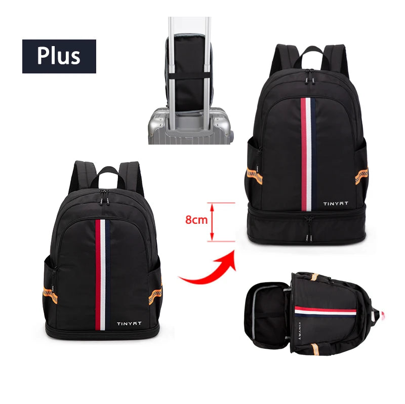 Tinyat Durable Casual Foldable Commute Schoolbags Fit 15.6 Inch Laptops With Multiple Pockets, Large Capacity Waterproof Outdoor