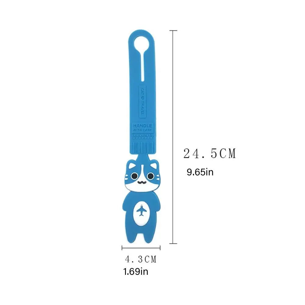 Cartoon Travel Luggage Tag Cat Handbag Label Airplane Suitcase Tag Airplane Check-in Baggage Boarding Tag Boarding Pass