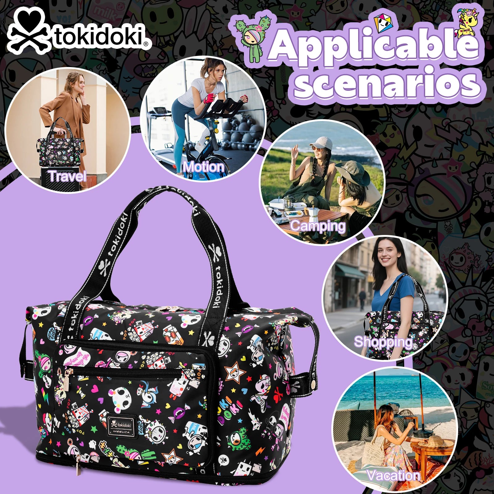 Tokidoki Unicorn Duffle Bag 40L Capacity