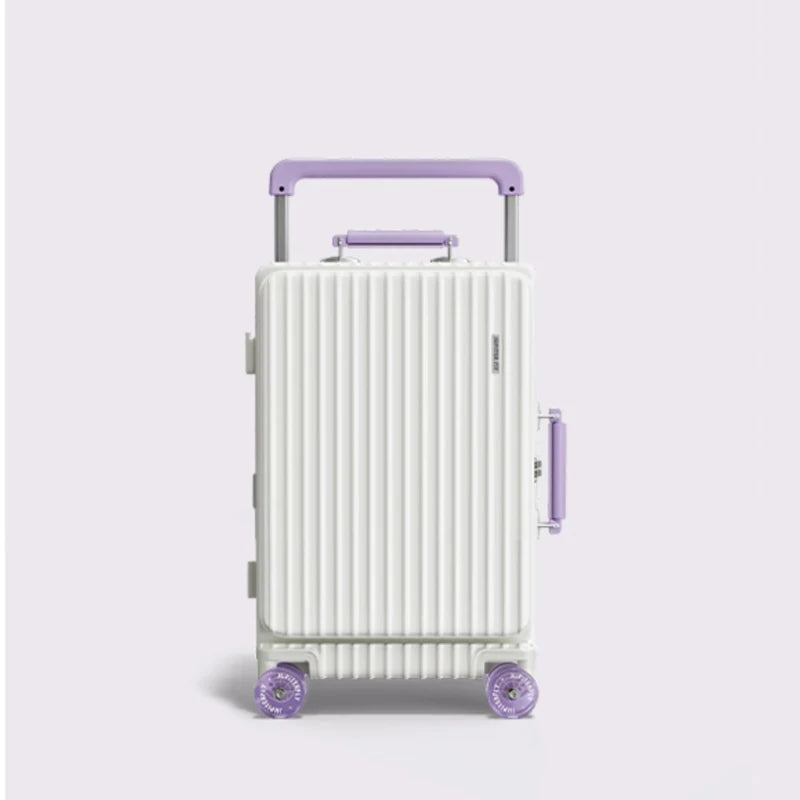 New Luggage 20 inch Carry-on Suitcase Side Opening Travel Suitcase Aluminum Frame Trolley Case 30 inch Large Capacity Luggage