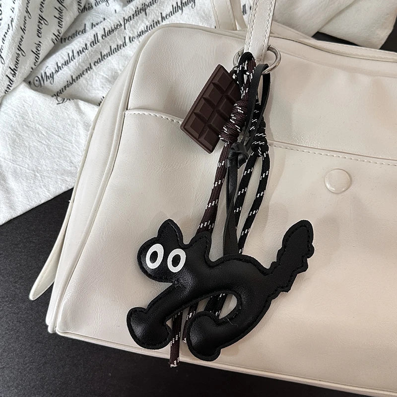 Leather Dachshund Bag Pendant Creative Keychain Lanyard bag Accessory Key Pendant Car Keyring Charm Gift