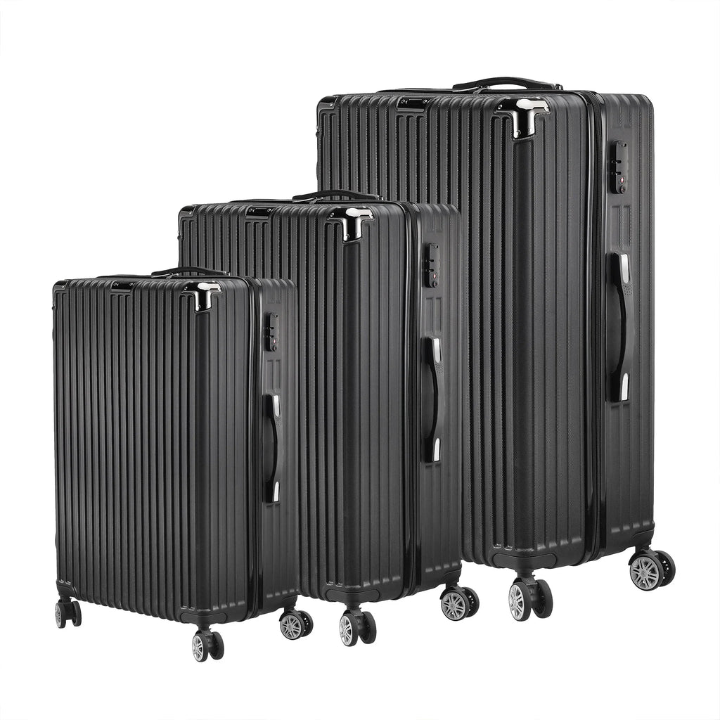Roshanda 3-Piece Luggage Set Suitcase set 20 "24" 28 "ABS hard shell travel luggage set 4 Universal Swivel quiet Wheels