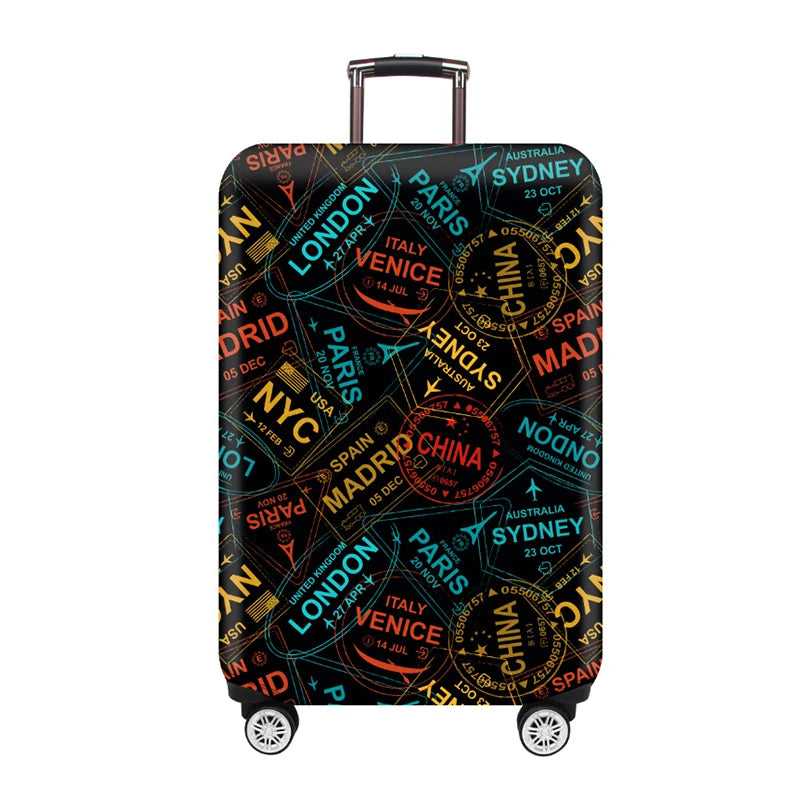 Thick Elastic Cartoon Luggage Protective Cover Zipper Suit For 18-32 inch Bag Suitcase Covers Trolley Cover Travel Accessories