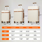 Travel Luggage Suitcase Set, Expandable Lightweight Carry on Suitcase with Duffel Bag,Toiletry Bag,TSA Lock,Spinner Wheels