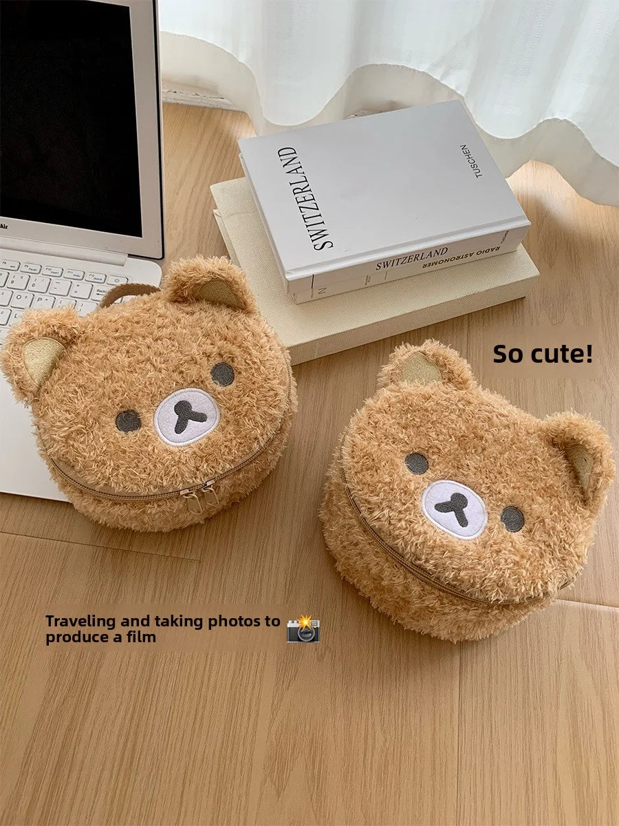 Plushes Makeup Case Anime Relaxed Bear Cosmetic Bag Women Jewelry Storage Pouch Girl Organizer Handbags Gift Hot Sales