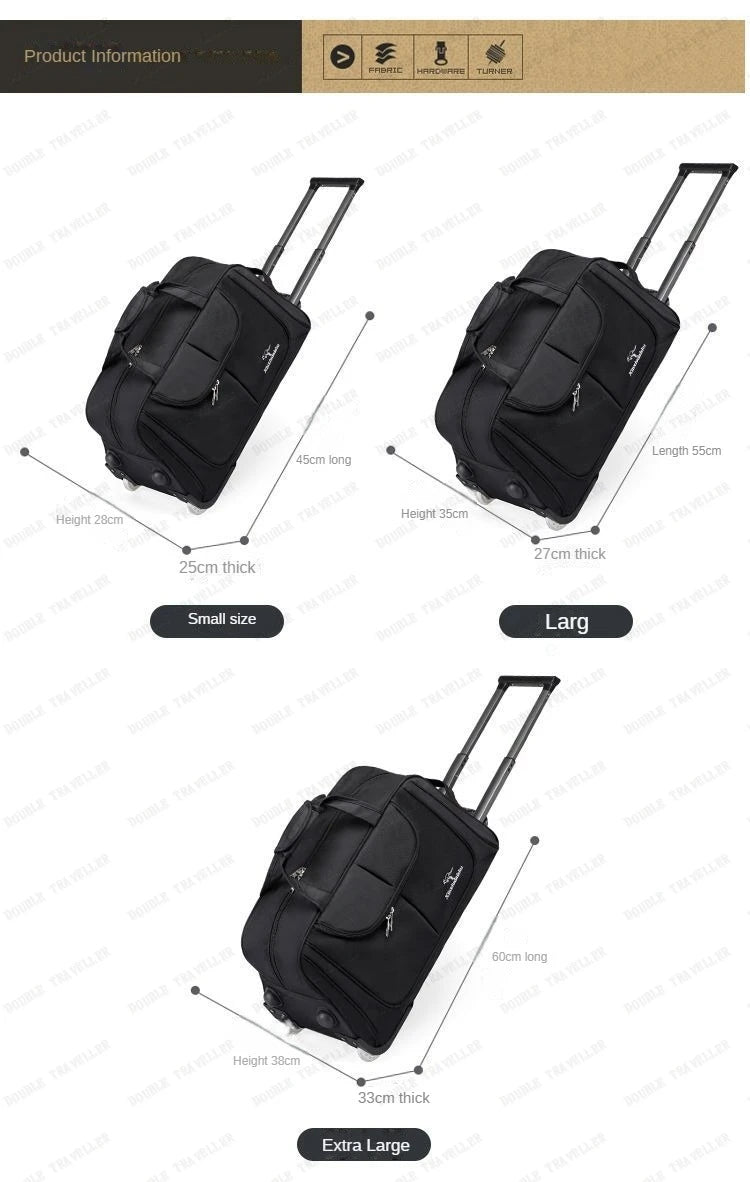Large Capacity Trolley Bag Men's and Women's Hand Travel Bags Waterproof,lightweight,foldable Duffel Bag Multifunctional Storage