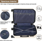 3 Pieces Luggage Set Softside Travel Suitcase with Spinner Wheels, 20+24+28in Lightweight Suitecase Set