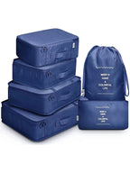 6pcs Travel Bag Organizer Clothes Luggage Travel Organizer Blanket Shoes Organizers Bag Suitcase Traveling Pouch Packing Cubes