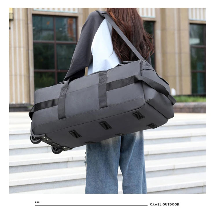 Travel Bag, Large Capacity Handbag, Portable Outdoor Carry-On Luggage, Wheeled Travel Bag, Convenient and Practical Unisex Travel Bag