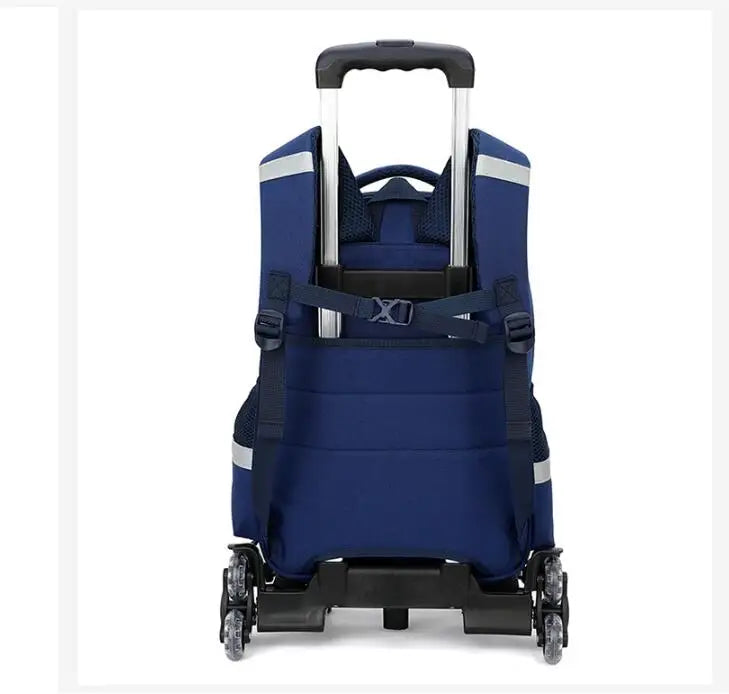 School Rolling Backpack for Girls Trolley School Bags Backpack with Wheels Carry-on Travel Luggage with Handbag Toddler Bags