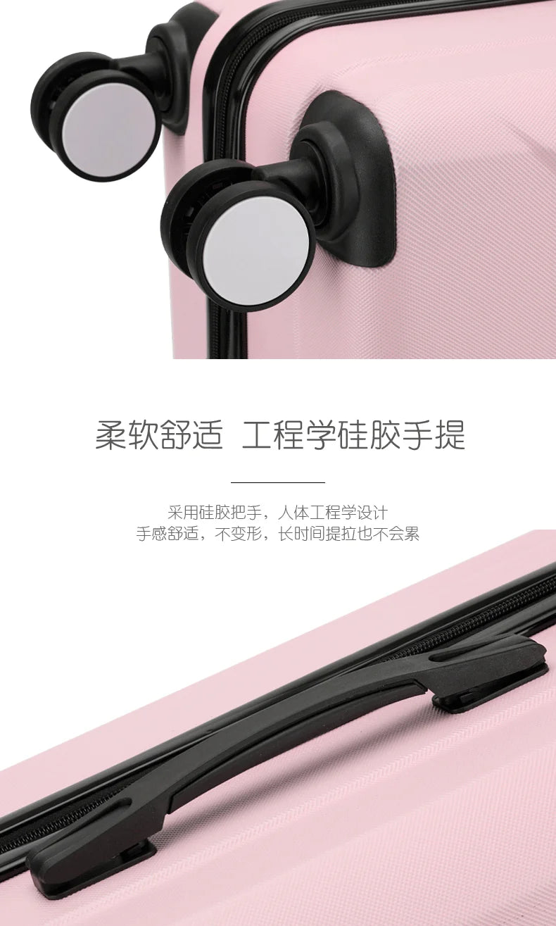 Irregular Z 20/24/28 Inch Carry-on Luggage Suitcase Abs Spinning Wheels with Combination Lock Lightweight Luggage
