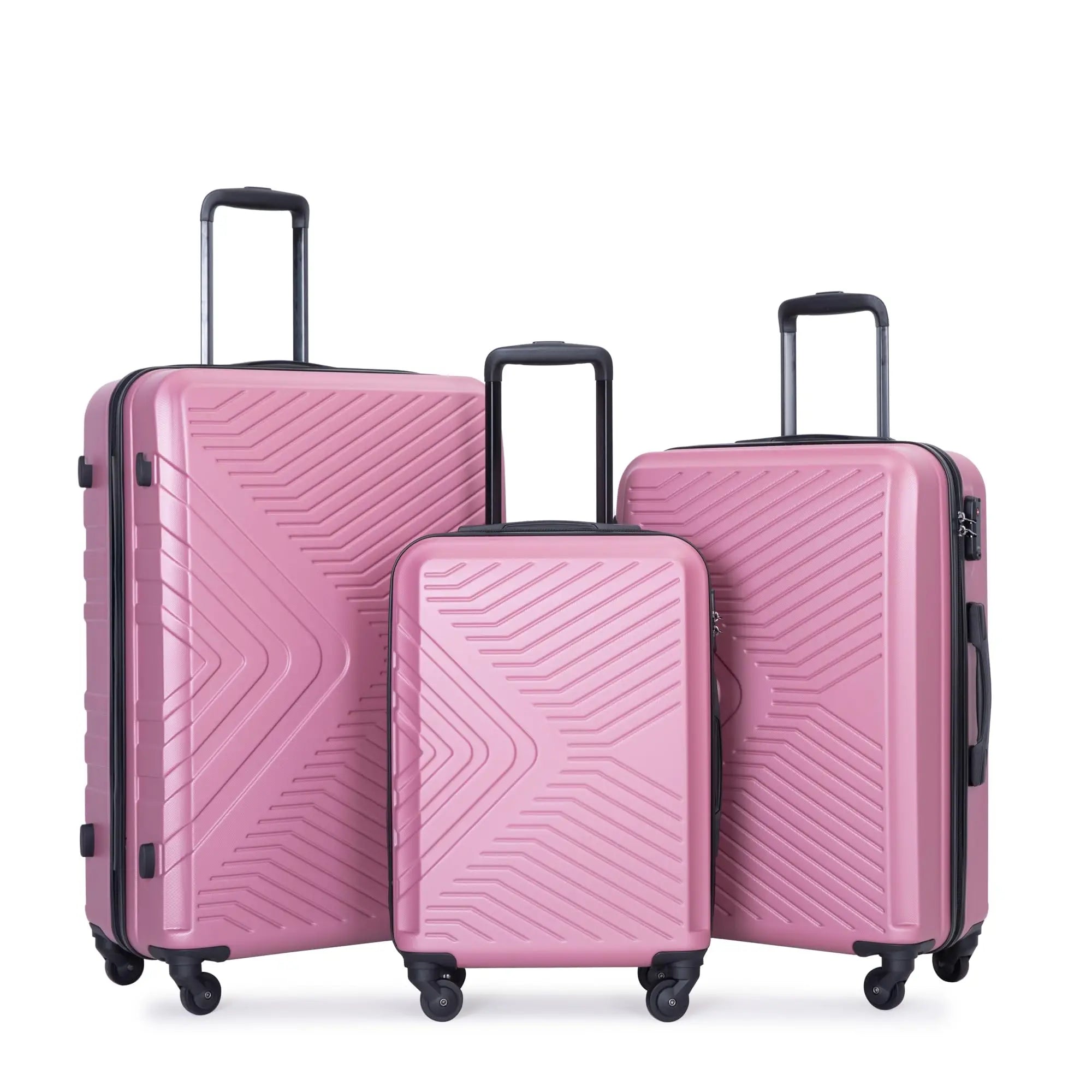 Travelhouse Luggage Set 3 Piece Suitcase Set Double Spinner Wheels TSA Lock Carry-on luggage Clearance (20inch 24inch 28inch)