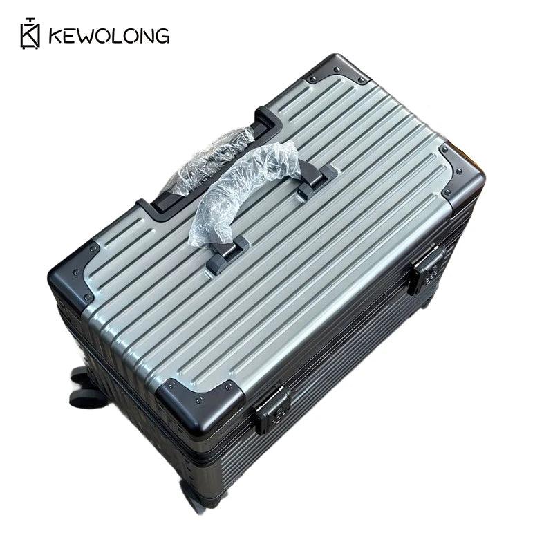 Right Angle Aluminum Suitcase, Top Opening Hard Shell Carry-On Luggage with 360° Spinner Wheels, Camera GearPhotography trolley
