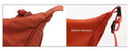 Men and Women Solid Color Chest Bag for Large Capacity Travel Crossbody Female Half Moon Bag Daily Cotton Filled Shoulder Bag