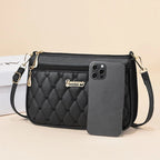 Embroidery Messenger Bags Women Leather Handbags Bags for Women Sac a Main Ladies hair ball Hand Bag
