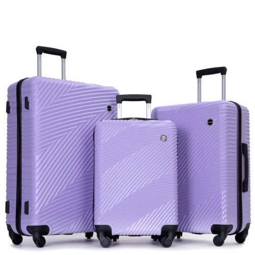 3-Piece Hardshell Lightweight Luggage Set with Spinner Wheels (20/24/28)