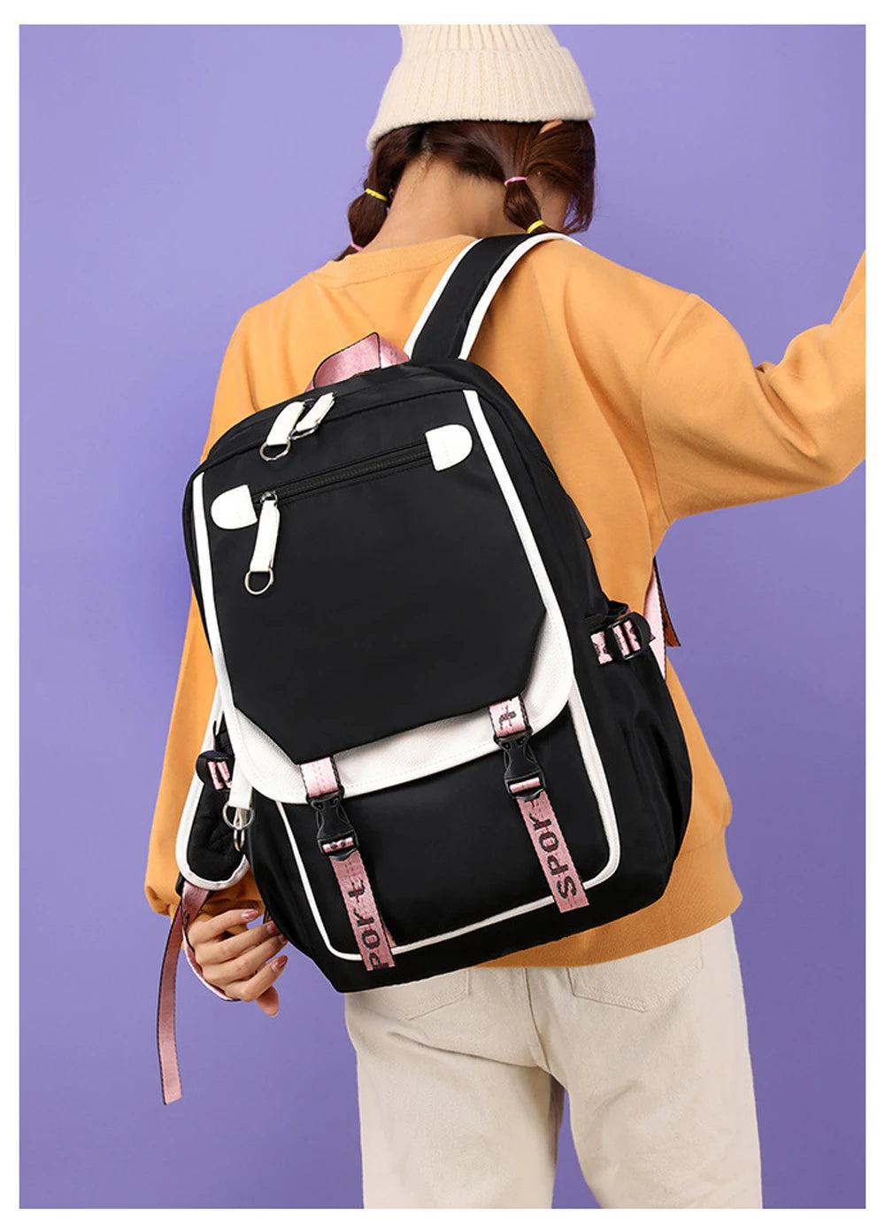Boba Axolotl Anime School Backpack for Teenage Girls Fashiona Back To School Bookbag Mochila Bookbag with Lunch Bags ,Pencil Bag
