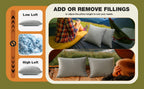 Shredded Memory Foam Travel Pillow with Storage Bag,