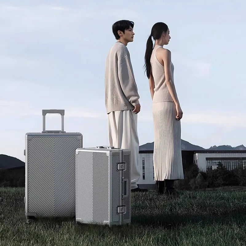 All-magnesium-aluminum alloy Travel Suitcase Rolling Luggage 20-inch Business Boarding Trolley Case With wheels Carry-on Luggage