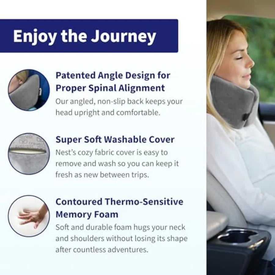 Compact Memory Foam Travel Pillow