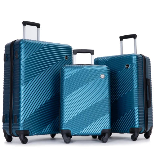 3-Piece Hardshell Lightweight Luggage Set with Spinner Wheels (20/24/28)