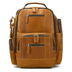 Newsbirds men's leather backpack retro luxury fashion style bagpack travel bag backpack school bag for man leather daypack men