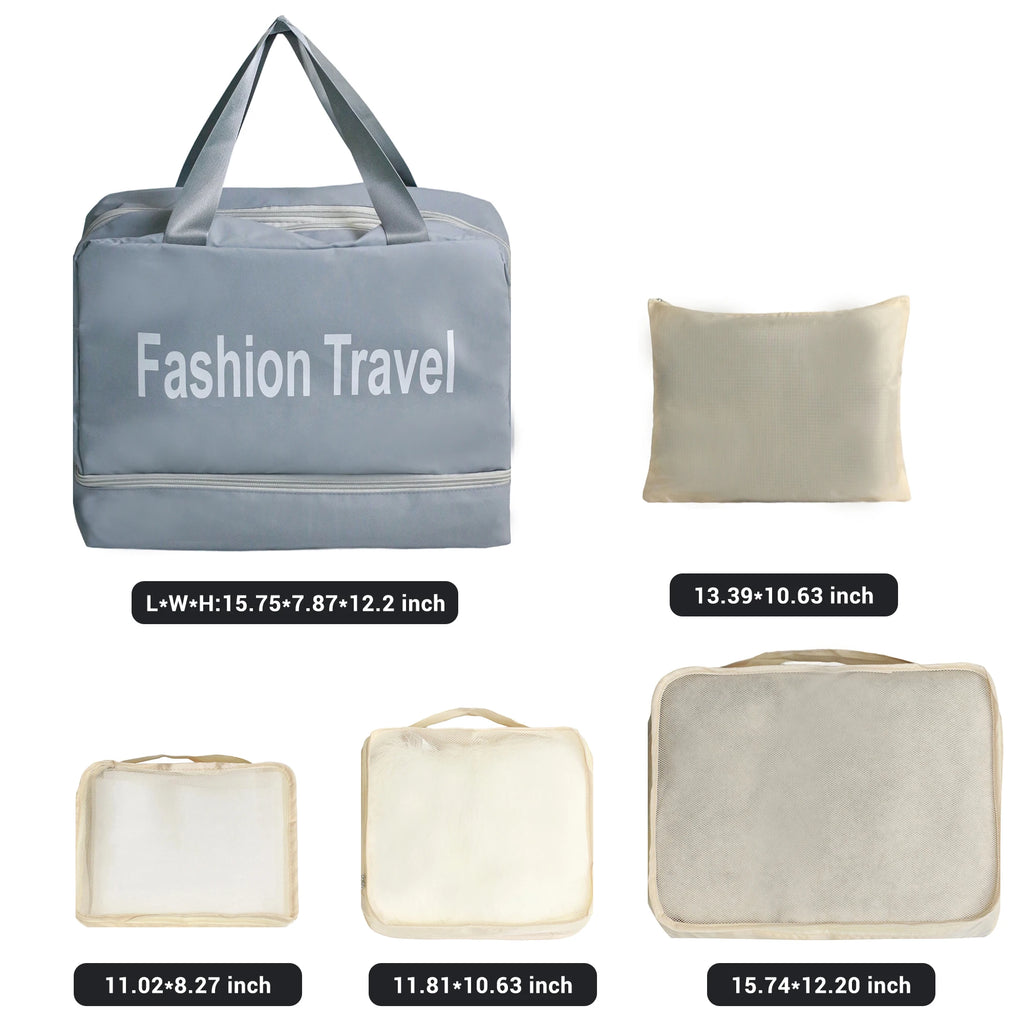 Luggage Sets 3 Piece, Suitcases with Double Spinner Wheel,Suitcase Set ABS Hard Case Luggage with Travel Duffle Bag