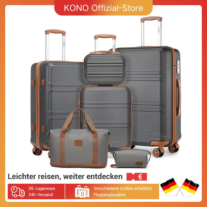 KONO 4/5/6-piece beauty case box cosmetics case hand luggage toilet bag travel bag luggage set