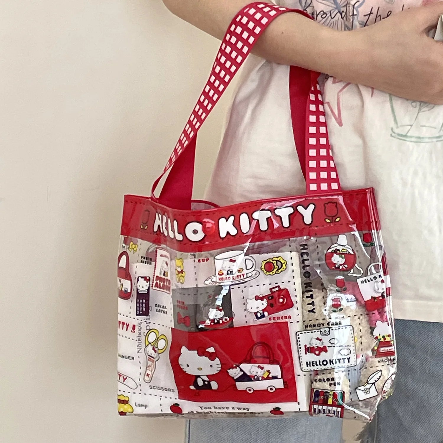 Kawaii Hello Kitty Transparent Handbag