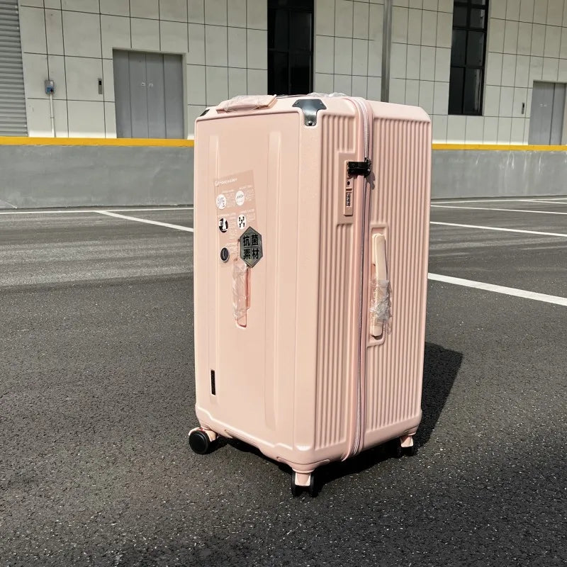 Rectangular Suitcase Large Size Lightweight Rolling Luggage Travel Bag with Five Wheels PC Trolley Case Anti-Fall Unisex