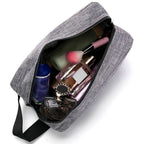 Portable large-capacity storage bag for men and women's makeup and toiletries; multi-functional travel toiletry bag