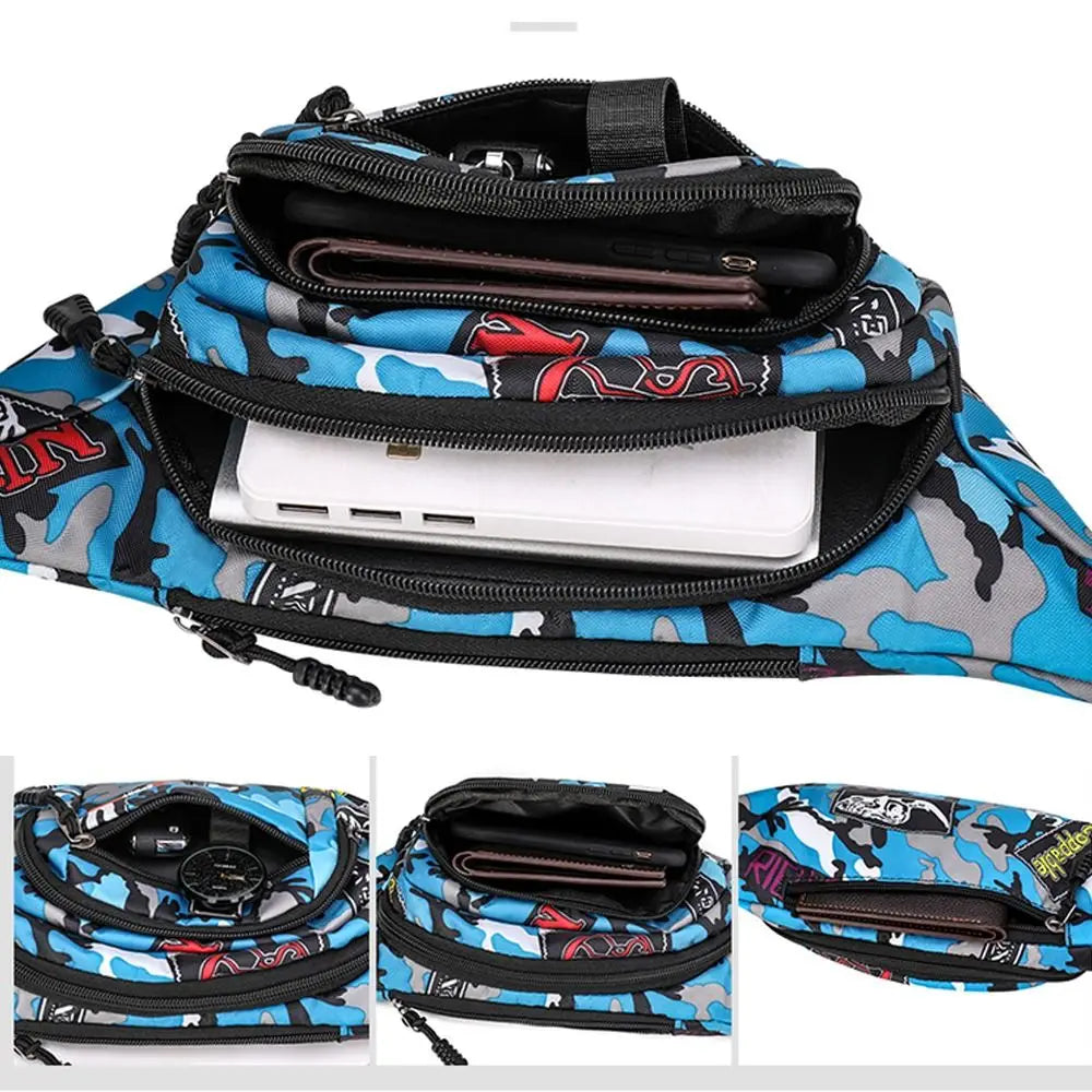 Waterproof Waist Bag Korean-style High-capacity Outdoor Sports Fanny Pouch Canvas Child Banana Bag for Girls Kids Bag