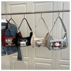 Y2k Harajuku Shoulder Bag Women Korean Transparent Ita Bag School Crossbody Bag Female Japanese Designer Preppy Handbag Purse