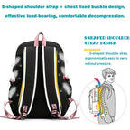 Boba Axolotl Anime School Backpack for Teenage Girls Fashiona Back To School Bookbag Mochila Bookbag with Lunch Bags ,Pencil Bag