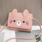 Kids Mini Handbag, Cute PU Shoulder Bag for Girls, Princess Coin Purse Wallet for Baby